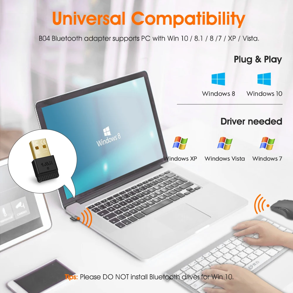 1Mii беспроводной USB Bluetooth аудио адаптер для гарнитуры Динамик aux передатчик Dongles
