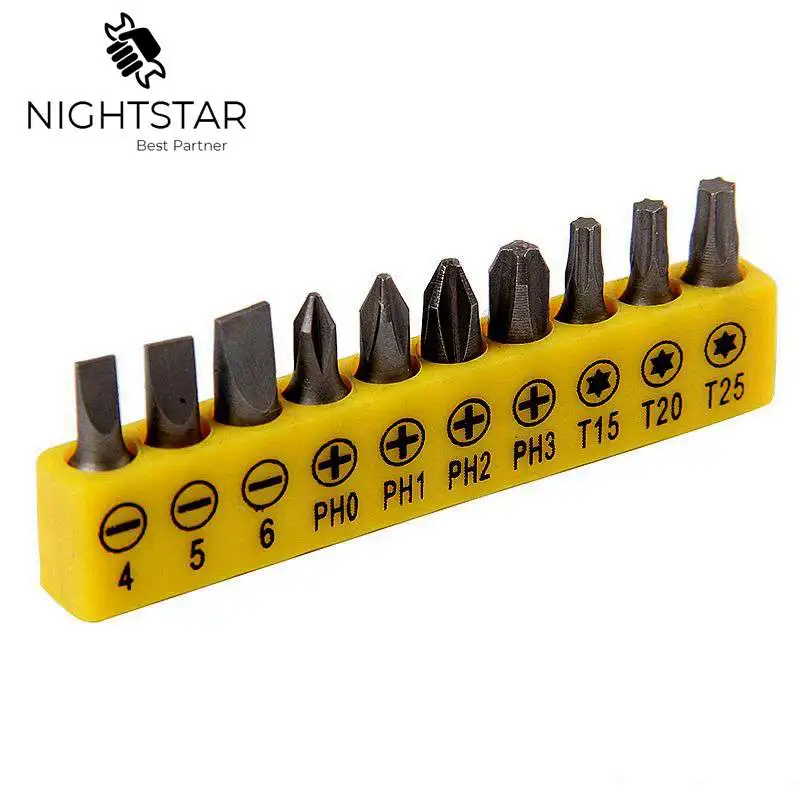 10Pcs Insert Bit Set Torx Flat Head Cross Electric Screwdriver Screws Head Screw Driver Set Bit Holder
10Pcs Insert Bit Set Torx Flat Head Cross Electric Screwdriver Screws Head Screw Driver Set Bit Holder