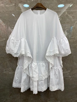 2020 Spring and Summer New Women's Crew Neck Embroidery Irregular Ruffled Stitching Solid Color Dress 418
2020 Spring and Summer New Women's Crew Neck Embroidery Irregular Ruffled Stitching Solid Color Dress 418