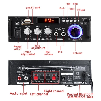 Digital Music Player Durable Stereo Remote Control Home Audio Car Audio Amplifier USB Portable Easy Use HIFI Bluetooth Black
Digital Music Player Durable Stereo Remote Control Home Audio Car Audio Amplifier USB Portable Easy Use HIFI Bluetooth Black