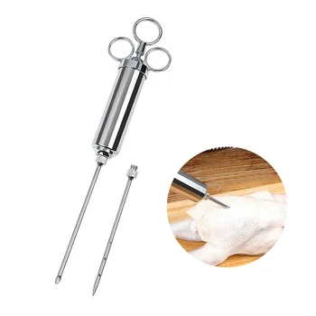 1pc Alloy Turkey Meat Injector Stainless Steel Marinade Meat Syringe Sauce Cylinder with A Needle Replacement
1pc Alloy Turkey Meat Injector Stainless Steel Marinade Meat Syringe Sauce Cylinder with A Needle Replacement