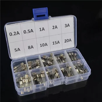 100pcs/lot Set Kit Glass Fuses 5x20mm Fuse Assorted Kits Quick Blow Glass Tube Fast-blow Glass Fuses 0.2A-20A 10 models
100pcs/lot Set Kit Glass Fuses 5x20mm Fuse Assorted Kits Quick Blow Glass Tube Fast-blow Glass Fuses 0.2A-20A 10 models