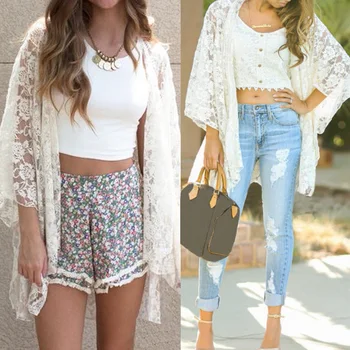 Plus Size Tunic Women's Summer Cardigans ZANZEA 2020 Lace Blouse Stylish 3/4 Sleeve Blusas Bohemian Female Cover Up Kimono Cape
Plus Size Tunic Women's Summer Cardigans ZANZEA 2020 Lace Blouse Stylish 3/4 Sleeve Blusas Bohemian Female Cover Up Kimono Cape