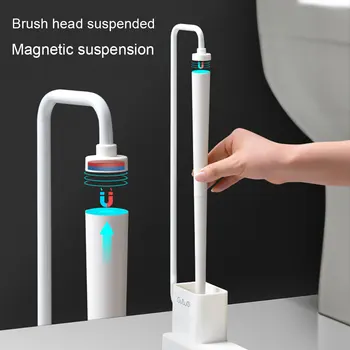 Toilet Brush Holder + Brush Set Wall Mounted Magnetically Absorbed Rack Toilet Cleaner Easy Cleaning Brush Bathroom Accessories
Toilet Brush Holder + Brush Set Wall Mounted Magnetically Absorbed Rack Toilet Cleaner Easy Cleaning Brush Bathroom Accessories