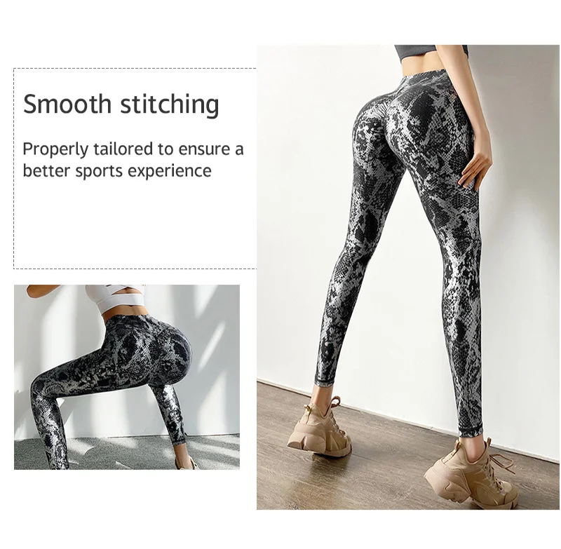 Elastic Snake Print Glitter Seamless Leggings Women Sexy Butt Lift High Waist Yoga Pants Fitness Push Up Gym Slim Leggings Elastic Snake Print Glitter Seamless Leggings Women Sexy Butt Lift High Waist Yoga Pants Fitness Push Up Gym Slim Leggings