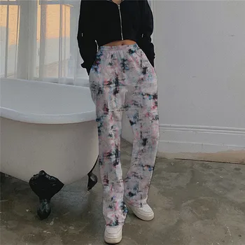 Ink Tie Dye Printed Women Pants Full Print Elastic Waist Female Bottoms Loose Wide Leg Autumn Lady Trousers
Ink Tie Dye Printed Women Pants Full Print Elastic Waist Female Bottoms Loose Wide Leg Autumn Lady Trousers