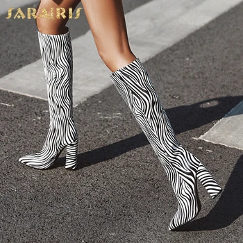 Sarairis Fashion Hot Sale High Quality Square Heels Shoes Woman Boots Female Pointed Toe Slip-On Knee-High Boots Women Shoes
Sarairis Fashion Hot Sale High Quality Square Heels Shoes Woman Boots Female Pointed Toe Slip-On Knee-High Boots Women Shoes