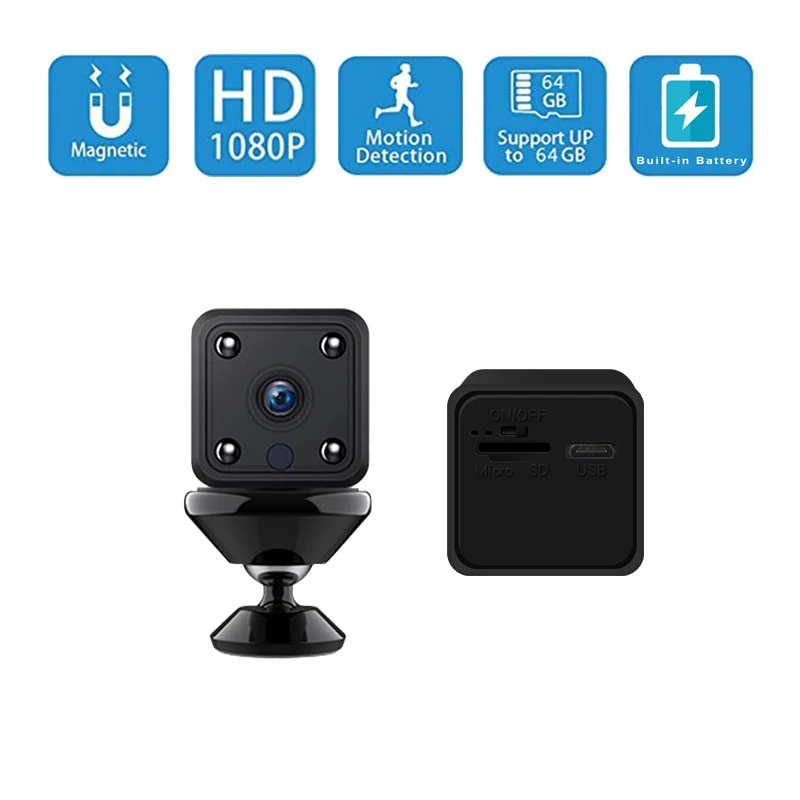 1080P Мини wifi ip-камера батарея камера поддерживает H.264 2 8 мм широкий объектив