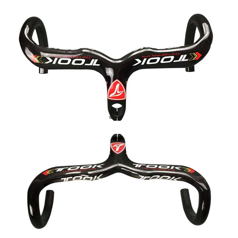 TOSEEK-TOOK 3K Gloss Full Carbon Fiber Handlebar Integrated Road Bicycle Handlebar Bike Handle Bent bars with stem 400/420/440mm
TOSEEK-TOOK 3K Gloss Full Carbon Fiber Handlebar Integrated Road Bicycle Handlebar Bike Handle Bent bars with stem 400/420/440mm