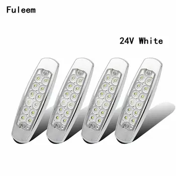 Fuleem 4PCS 6.15inch 24V 12LED White Sealed Side Marker Clearance Lamp Trailer Truck Turn Signal Light Waterproof
Fuleem 4PCS 6.15inch 24V 12LED White Sealed Side Marker Clearance Lamp Trailer Truck Turn Signal Light Waterproof