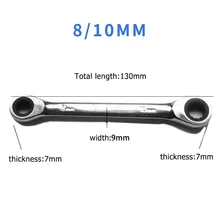 Double Head Ratchet Wrench Spanner Mechanical Workshop Hand Repair Tool 8-10 /9-11/ 10-12/12-14/13-15/14-17/16-18/17-19/19-22mm
Double Head Ratchet Wrench Spanner Mechanical Workshop Hand Repair Tool 8-10 /9-11/ 10-12/12-14/13-15/14-17/16-18/17-19/19-22mm