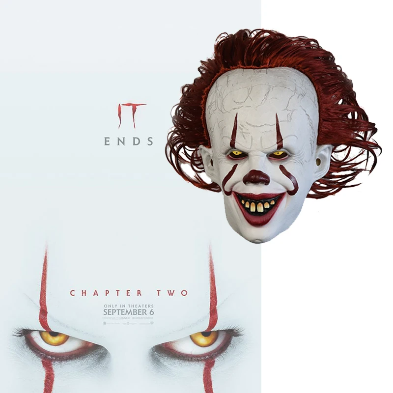 2019 Stephen King's It Chapter 2 Pennywise Joker Mask Halloween Accessories Cosplay Clown Full Face Latex Masks
2019 Stephen King's It Chapter 2 Pennywise Joker Mask Halloween Accessories Cosplay Clown Full Face Latex Masks