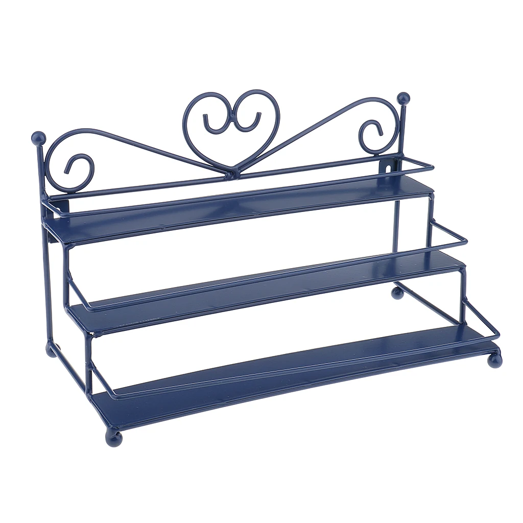 Metal Wall Mounted 3 Tier Display Rack Holder for Essential Oils Nail Polish Organizer for Salon Home Metal Wall Mounted 3 Tier Display Rack Holder for Essential Oils Nail Polish Organizer for Salon Home