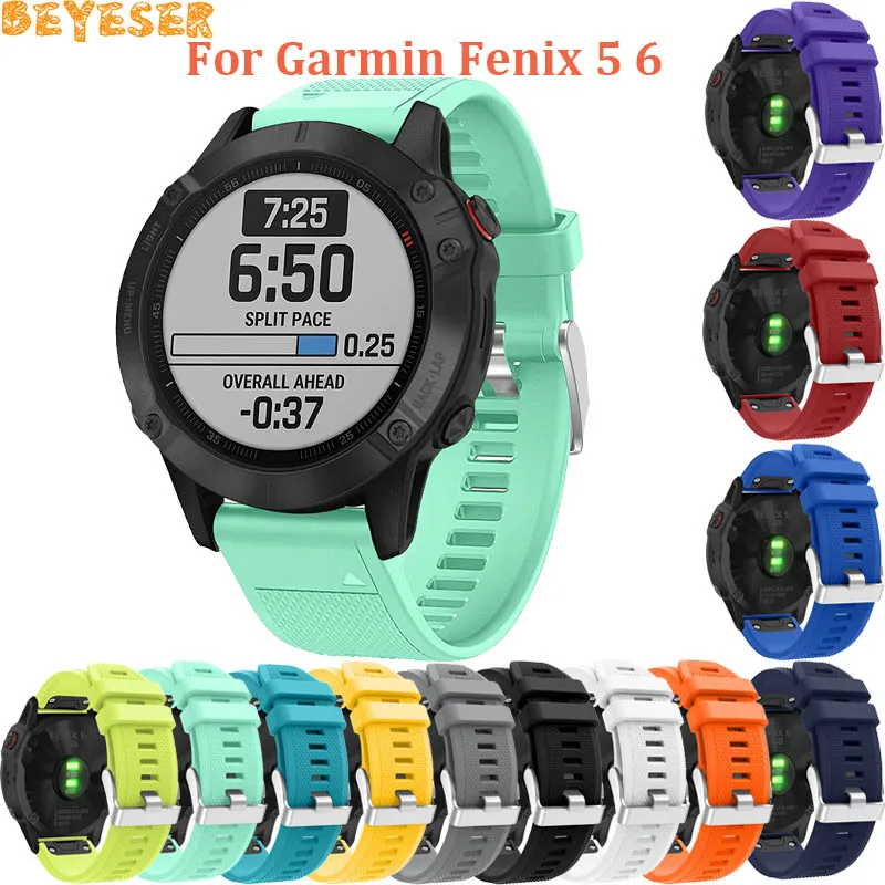 22 мм легкие силиконовые ремешки для Garmin Fenix 6 Pro 5 Plus ремешок на запястье Forerunner 935/945