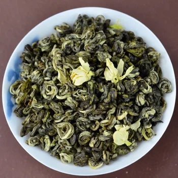 

China High Mountains Baihao Jasmine Flower Biuochun tea Chinese Moutain Bai Hao Bi Luo Chun Jasmine Flower Green tea