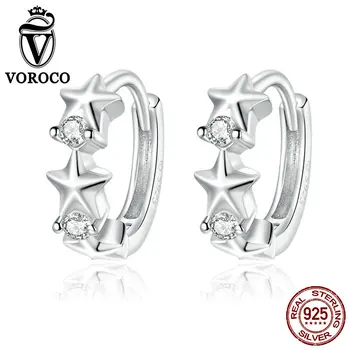 VOROCO 2020 925 Sterling Silver Zircon Simple Star Earrings Best Gift Romantic Versatile Charm For Lady Fashion Jewelry BNE434
VOROCO 2020 925 Sterling Silver Zircon Simple Star Earrings Best Gift Romantic Versatile Charm For Lady Fashion Jewelry BNE434