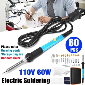 60pcs Adjustable Soldering Iron Carving Pyrography Tool Wood Embossing Burning Soldering Pen Set Welding Tips Kit
60pcs Adjustable Soldering Iron Carving Pyrography Tool Wood Embossing Burning Soldering Pen Set Welding Tips Kit