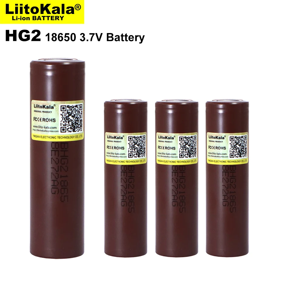 Фото Перезаряжаемая литиевая батарея Liitokala 18650 HG2 3000 мАч 3 6 В 20 А | Электроника