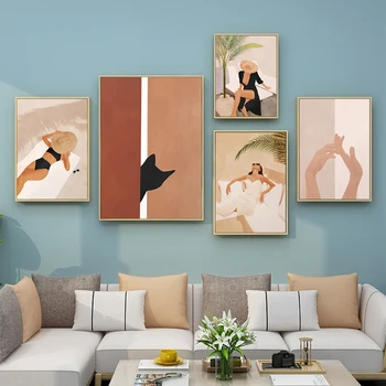 Fashion abstract girl hands cat potted plants wall art canvas painting Nordic posters and prints living room home decoration wal
Fashion abstract girl hands cat potted plants wall art canvas painting Nordic posters and prints living room home decoration wal