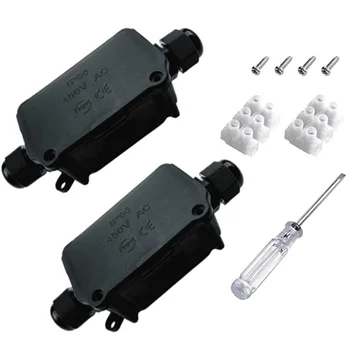 Waterproof Junction Box, IP66 Waterproof Cable Connector with 2 Cable, PG9 Gland Plastic, for 4-8 mm Diameter Cable
Waterproof Junction Box, IP66 Waterproof Cable Connector with 2 Cable, PG9 Gland Plastic, for 4-8 mm Diameter Cable