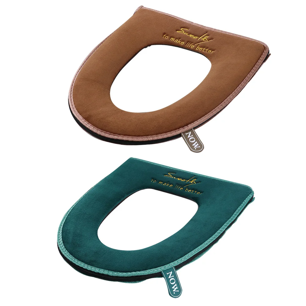 2Pcs Covers Winter Soft Warm Reusable Comfortable Cushion Toilet Seat Covers Pad With Zipper for Home Bathroom
2Pcs Covers Winter Soft Warm Reusable Comfortable Cushion Toilet Seat Covers Pad With Zipper for Home Bathroom