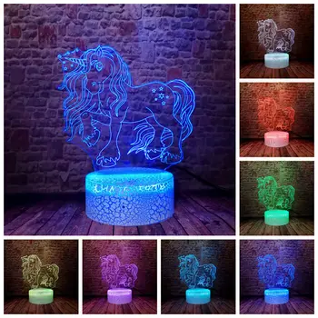 Flash Unicorn Model 3D Illusion LED Desk Nightlight Colorful Changing Light Licorne Animal Figure Toys
Flash Unicorn Model 3D Illusion LED Desk Nightlight Colorful Changing Light Licorne Animal Figure Toys