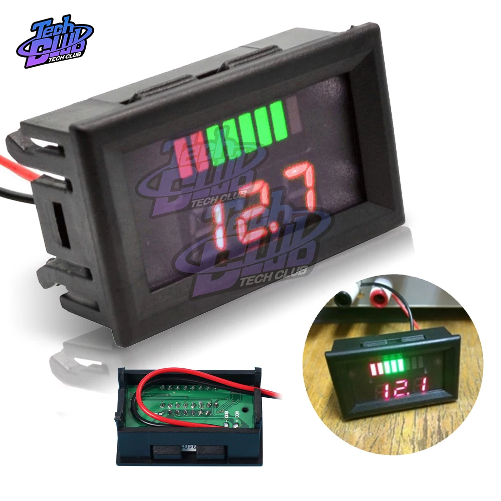 12V Car Lead Acid Battery Charge Level Indicator Battery Tester Lithium Battery Capacity Meter LED Tester Voltmeter Dual Display
12V Car Lead Acid Battery Charge Level Indicator Battery Tester Lithium Battery Capacity Meter LED Tester Voltmeter Dual Display