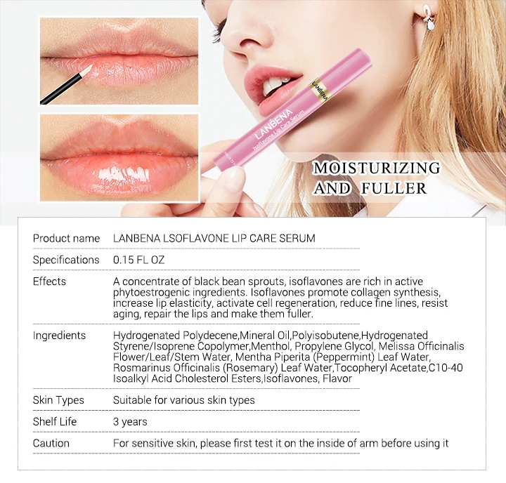 LANBENA Lip Plumper Serum Lip Mask Reduce Fine Lines Resist Pigment Increase Lip Elasticity Lip Gloss Moisturing Lipstick Makeup LANBENA Lip Plumper Serum Lip Mask Reduce Fine Lines Resist Pigment Increase Lip Elasticity Lip Gloss Moisturing Lipstick Makeup