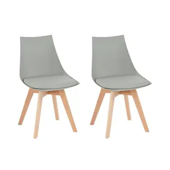 EGGREE Set of 2 Mint PU Padded Beech Leg Dining Chair Leisure Chair for Dining room, Living room - Grey - 2-8days EU warehouse
EGGREE Set of 2 Mint PU Padded Beech Leg Dining Chair Leisure Chair for Dining room, Living room - Grey - 2-8days EU warehouse