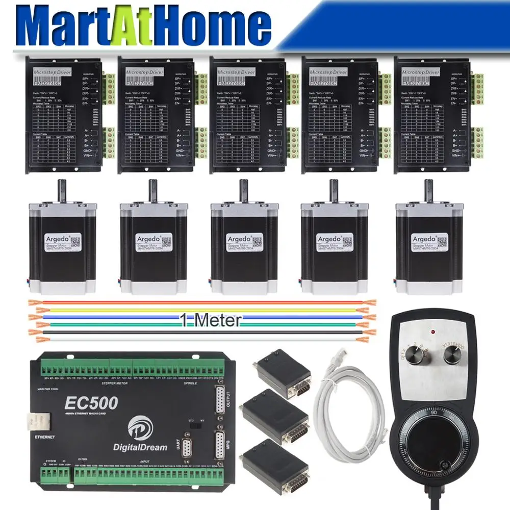 5 Axis CNC Stepper Driver Kit Mach3 Ethernet 460 KHz with MPG Controller for DIY CNC Router
5 Axis CNC Stepper Driver Kit Mach3 Ethernet 460 KHz with MPG Controller for DIY CNC Router