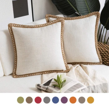 1pc Simple Solid Color Linen Edging Cushion Cover 45x45cm Multi Colors Sofa Chair Waist Pillowcase Home Decor Cushion Cover
1pc Simple Solid Color Linen Edging Cushion Cover 45x45cm Multi Colors Sofa Chair Waist Pillowcase Home Decor Cushion Cover