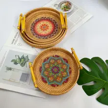 Round Anti-deformed Serving Tray Rattan Breakfast Display Wicker Serving Tray for Living Room
Round Anti-deformed Serving Tray Rattan Breakfast Display Wicker Serving Tray for Living Room