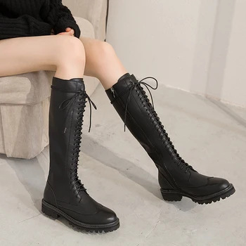 Genuine Leather Low Heel Boots Women Knee High Boots for Women Winter Shoes Woman Szie 42 43
Genuine Leather Low Heel Boots Women Knee High Boots for Women Winter Shoes Woman Szie 42 43