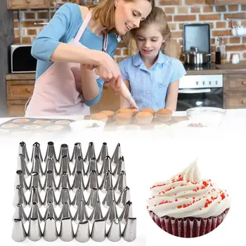 48pcs Stainless Steel Icing Piping Nozzles Cake Decorating Tools Pastry Tips Set Cake Baking Gadget Accessories
48pcs Stainless Steel Icing Piping Nozzles Cake Decorating Tools Pastry Tips Set Cake Baking Gadget Accessories