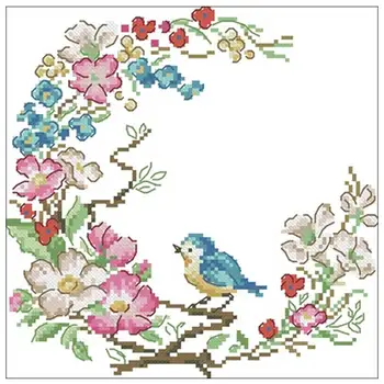 Branch bird wreath patterns Counted Cross Stitch 11CT 14CT 18CT DIY Chinese Cross Stitch Kits Embroidery Needlework Sets
Branch bird wreath patterns Counted Cross Stitch 11CT 14CT 18CT DIY Chinese Cross Stitch Kits Embroidery Needlework Sets