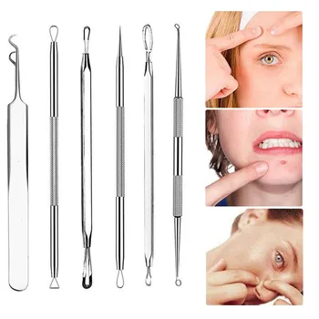 Stainless Blackhead Facial Acne Spot Pimple Remover Extractor Tool Comedone 6Pcs Remover Comedone Extract Ance Needle GK114
Stainless Blackhead Facial Acne Spot Pimple Remover Extractor Tool Comedone 6Pcs Remover Comedone Extract Ance Needle GK114