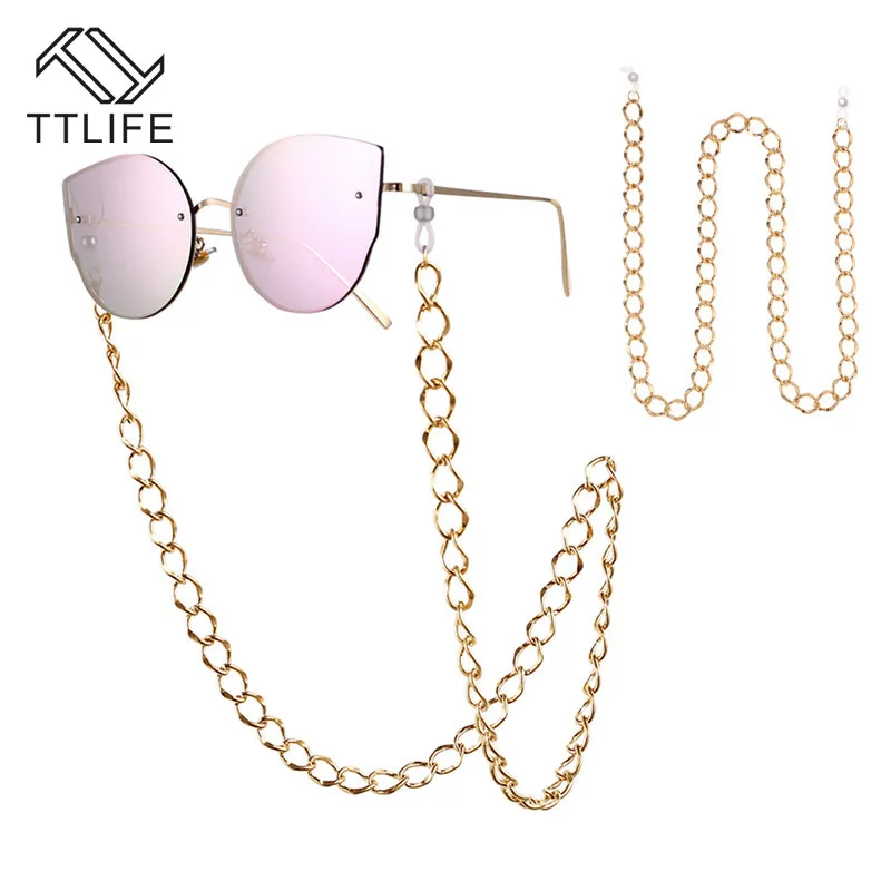 

TTLIFE Holder Cord Lanyard Necklace Reading Glasses Chain Gold Beads Sunglasses Chain Eye Glasses Accessories Straps YJHH0279