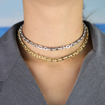 Punk Miami Cuban Choker Necklace Hip Hop Jewelry 2019 Trendy 32+10cm Thick Chain Circle Necklace Women Neck Accessories
Punk Miami Cuban Choker Necklace Hip Hop Jewelry 2019 Trendy 32+10cm Thick Chain Circle Necklace Women Neck Accessories