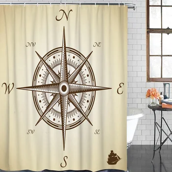 Yellow Compass Retro Style Waterproof Shower Curtain Home Decoration Shower Curtain Bathroom Accessories 
Yellow Compass Retro Style Waterproof Shower Curtain Home Decoration Shower Curtain Bathroom Accessories