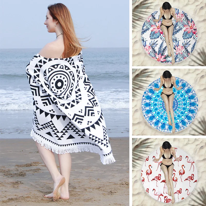 Multi-functional beach towel superfine fiber circular fringed Shawl NEW quick-drying beach towel summer camping beach mat
Multi-functional beach towel superfine fiber circular fringed Shawl NEW quick-drying beach towel summer camping beach mat