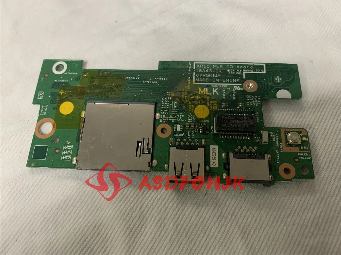 Original FOR Dell Inspiron 15 7580 Power Button USB SD Card Reader IO Circuit Board 0X5255 CN-0X5255 X5255 TESED OK
Original FOR Dell Inspiron 15 7580 Power Button USB SD Card Reader IO Circuit Board 0X5255 CN-0X5255 X5255 TESED OK