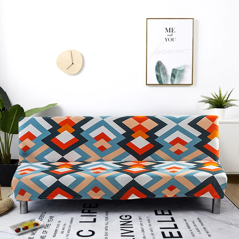 Housse extensible pour canapé et lit pliant, pour siège, sans accoudoirs, moderne, pour une longueur de 160 à 190cm, tout compris Housse extensible pour canapé et lit pliant, pour siège, sans accoudoirs, moderne, pour une longueur de 160 à 190cm, tout compris