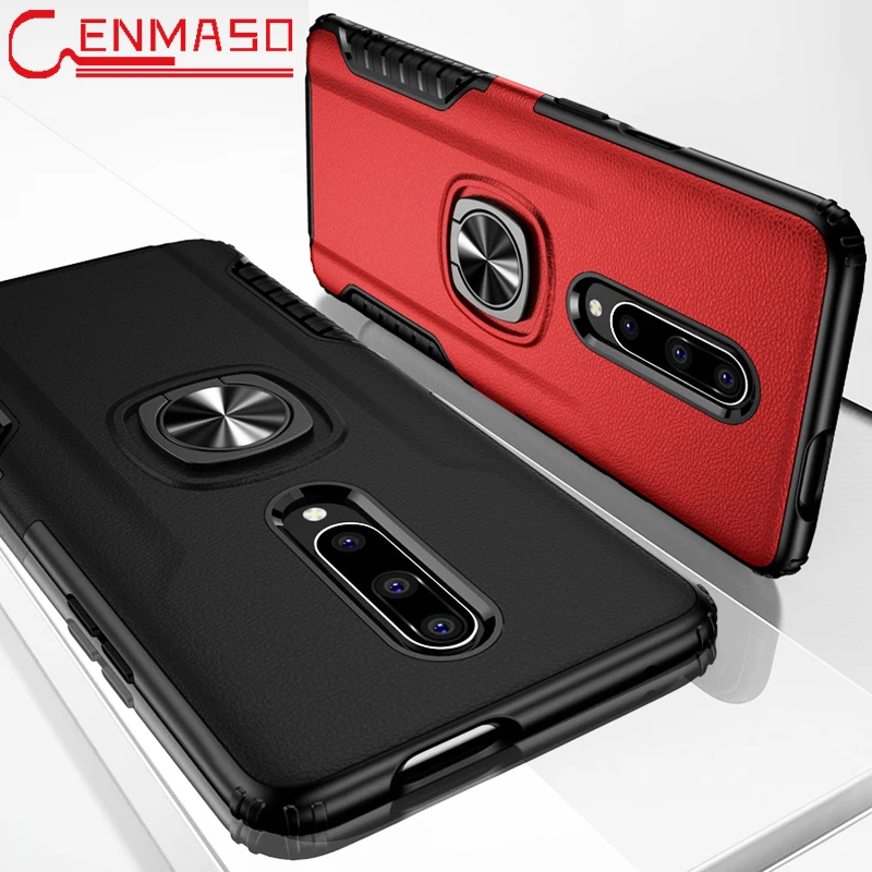 

Shockproof Armor Case For Oneplus 7 Pro Oneplus7 One Plus 7Pro Metal Ring Holder Stand Cover One plus 7 Pro Case Oneplus7 pro