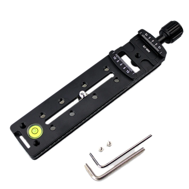 Multi-Purpose Rail Nodal Slider W Arca Swiss Compatible Quick Release Clamp for Panoramic DSLR Camera NNR-170
Multi-Purpose Rail Nodal Slider W Arca Swiss Compatible Quick Release Clamp for Panoramic DSLR Camera NNR-170