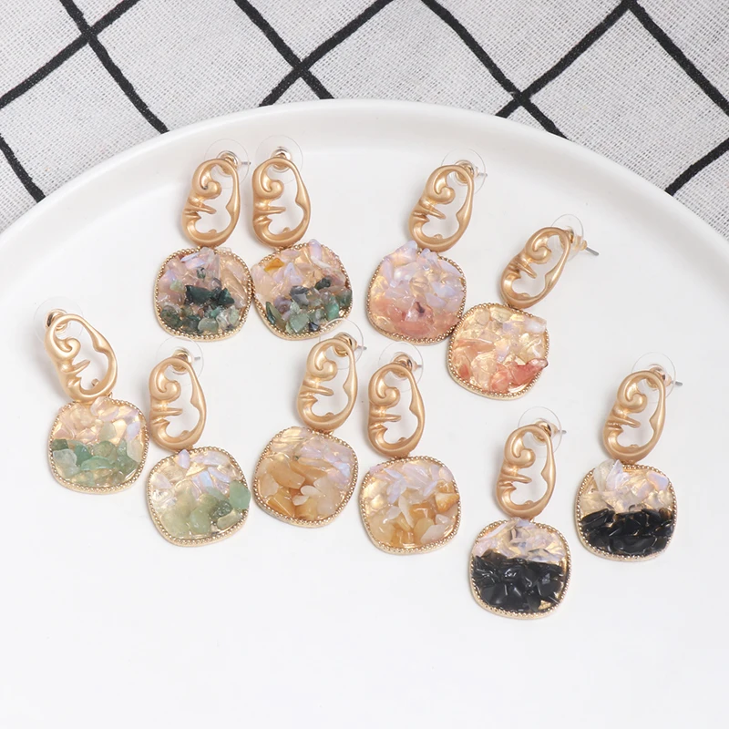 JUJIA New Gold Korean Earrings For Women Lover Fashion Natural Stone Drop Dangle Earring Wedding Geometric Jewelry
JUJIA New Gold Korean Earrings For Women Lover Fashion Natural Stone Drop Dangle Earring Wedding Geometric Jewelry