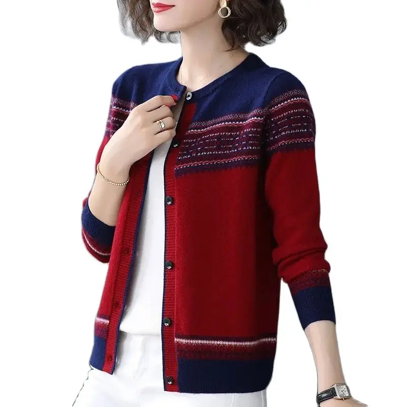 Knitt Cardigan Sweaters Women's Knitwear 2023 Spring Autumn New Contrast Color Sweater Tops Single-Breasted Casual Jacket
Knitt Cardigan Sweaters Women's Knitwear 2023 Spring Autumn New Contrast Color Sweater Tops Single-Breasted Casual Jacket