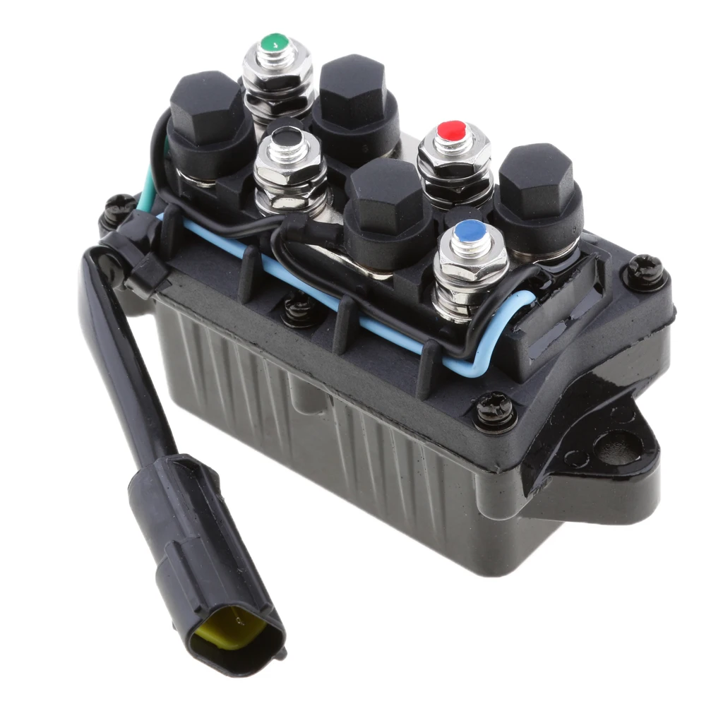 Black Power Trim Relay Box 2 Pin For 4 Stroke 40-225HP Yamaha Outboard Motor Black Power Trim Relay Box 2 Pin For 4 Stroke 40-225HP Yamaha Outboard Motor