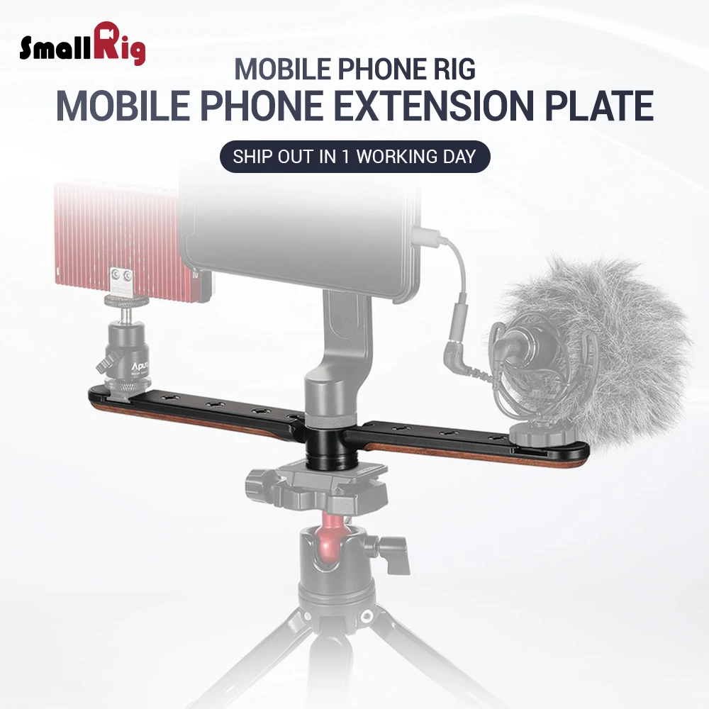 SmallRig Mobile Phone Extension Plate Smartphone Vlog Vlogging Accessories Video Rig For Microphone Flash Light Attach 2381
SmallRig Mobile Phone Extension Plate Smartphone Vlog Vlogging Accessories Video Rig For Microphone Flash Light Attach 2381