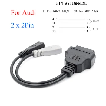 For Audi 2x2 OBD2 Cable VAG Adapter OBDII 16Pin 16 Pin Male To Female Connector diagnostic Cable for V-ag Com elm327
For Audi 2x2 OBD2 Cable VAG Adapter OBDII 16Pin 16 Pin Male To Female Connector diagnostic Cable for V-ag Com elm327