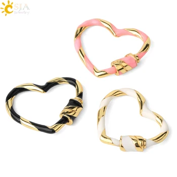 CSJA Enamel Metal Connector Open Heart Shape Oval for Making Bracelets Keychain Carabiner Lock Screw Clasp Jewelry Findings G436
CSJA Enamel Metal Connector Open Heart Shape Oval for Making Bracelets Keychain Carabiner Lock Screw Clasp Jewelry Findings G436